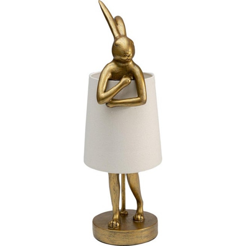 Table Lamp Animal Rabbit Gold/White 50cm